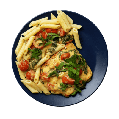 Creamy Tuscan Roasted Salmon w Spinach