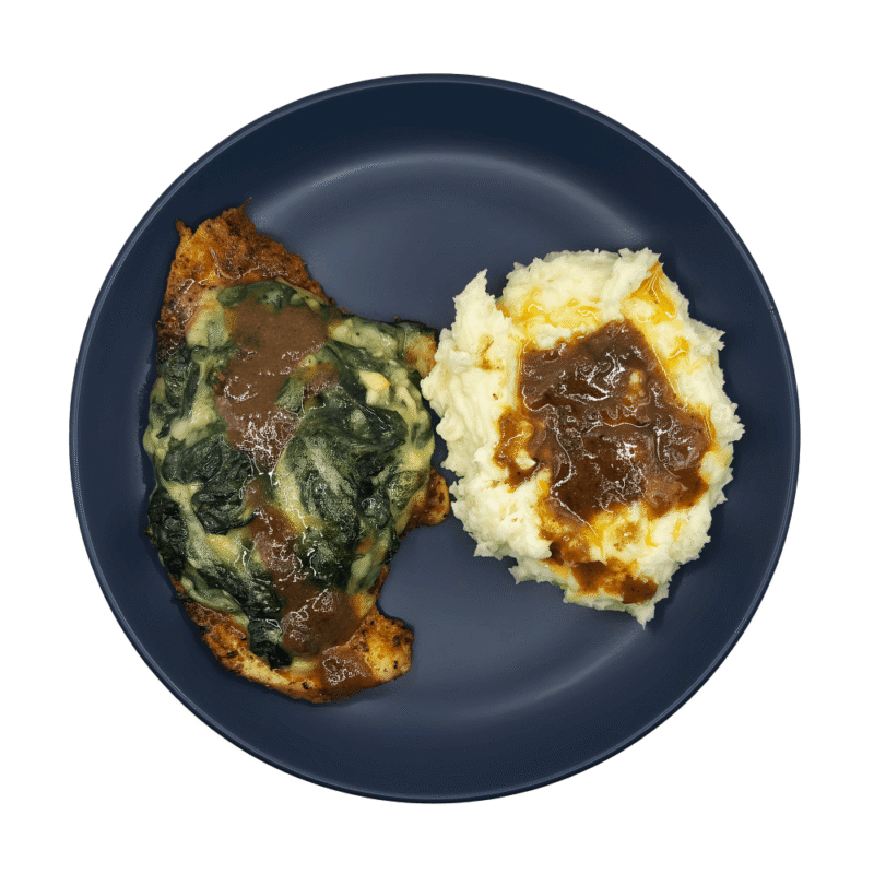 Spinach-Stuffed Chicken Breast with Creamy Mashed Potatoes